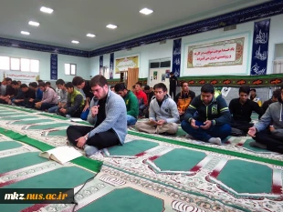 قرائت زیارت عاشورا در نمازخانه دانشکده در ایام محرم شهید دشت کربلا همراه با پذیرایی   11