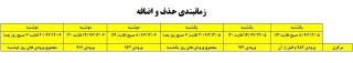 زمانبندی حذف و اضافه نیمسال دوم 98-97
