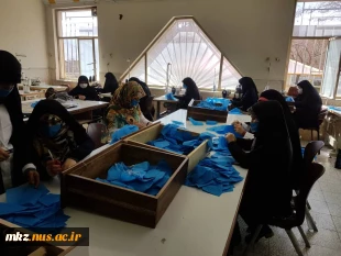 تولید ماسک بهداشتی در دانشگاه فنی و حرفه ای استان مرکزی واحد دختران اراک (اطهر) 2